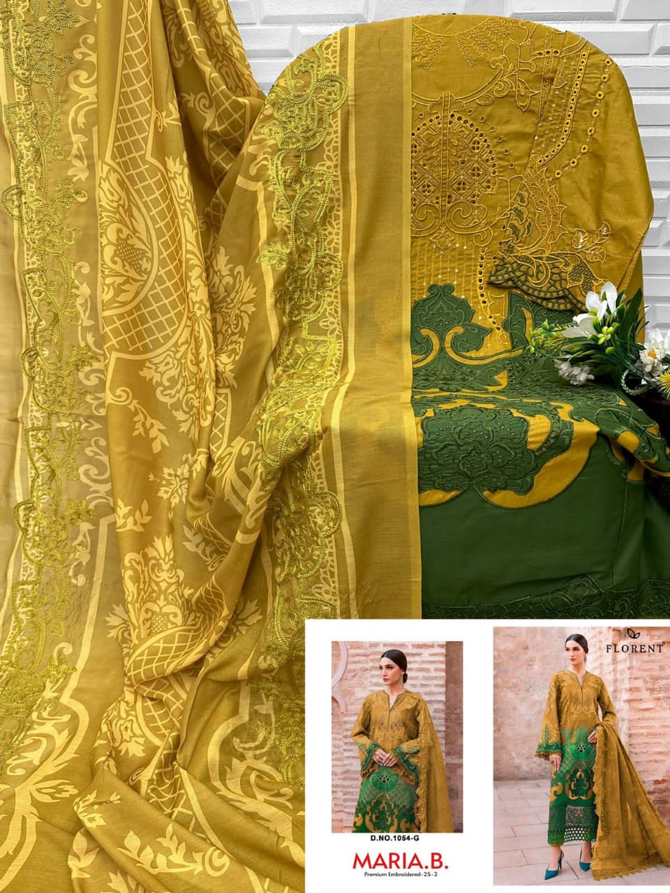 Maria-B, Pure Cotton Embroidered - Image 4