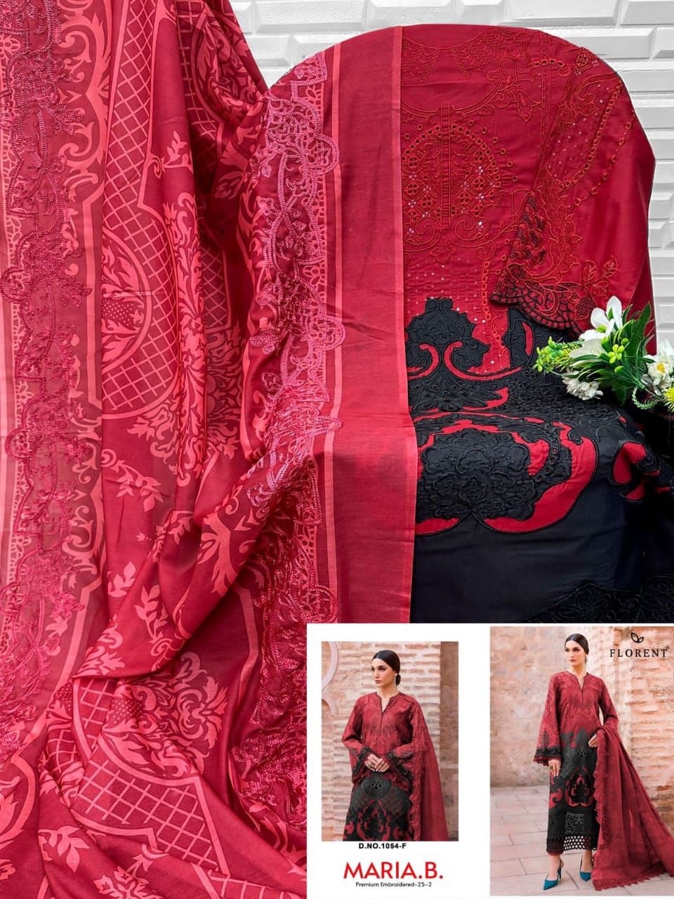 Maria-B, Pure Cotton Embroidered - Image 3