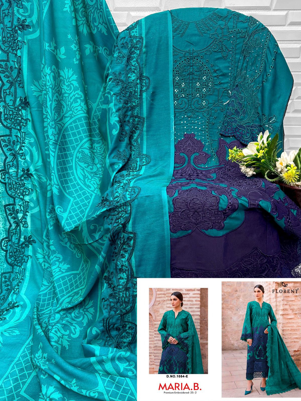 Maria-B, Pure Cotton Embroidered